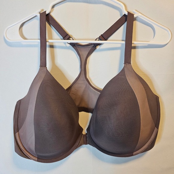 Victoria's Secret Other - Victoria's Secret Racerback Perfect coverage Bra 40DD Brown Front Closure